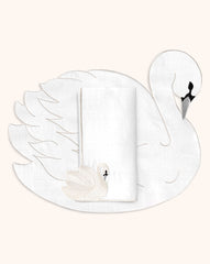 Set de Mantelería con 4 Servilletas Cisne y 4 Individuales Cisne.