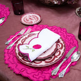 Plato Trinche Puebla Rosa Pastel. Set de 4