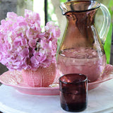 Vasos Tumbler de Vidrio Soplado Artesanal Burgundy. Set de 6