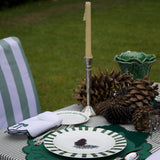 Plato Trinche Candy Cane Verde Bosque. Set de 4