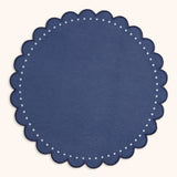 Set de 4 Individuales Bordado Little Daisy Azul