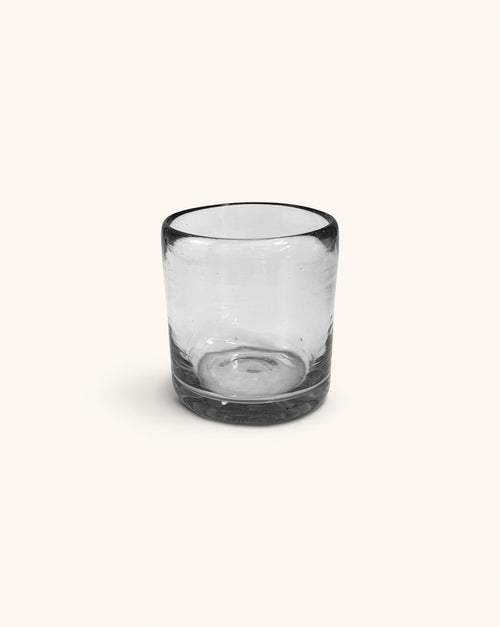Vasos Tumbler de Vidrio Soplado Artesanal Transparente. Set de 6