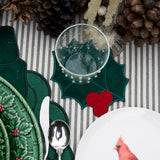 Cocteleras en Forma de Muerdago en Terciopelo Verde. Set de 4