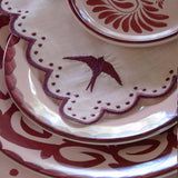 Set de 4 Servilletas Little Daisy Bordado Golondrina en Lino Palo de Rosa