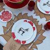 Platos Trinche Identidad Rojo. Set de 4