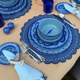 Bajoplato Puebla Azul Turquesa. Set de 4