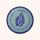 Plato Ensalada Puebla Azul Turquesa. Set de 4