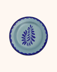 Plato para Ensalada Puebla Azul Turquesa. Set de 4