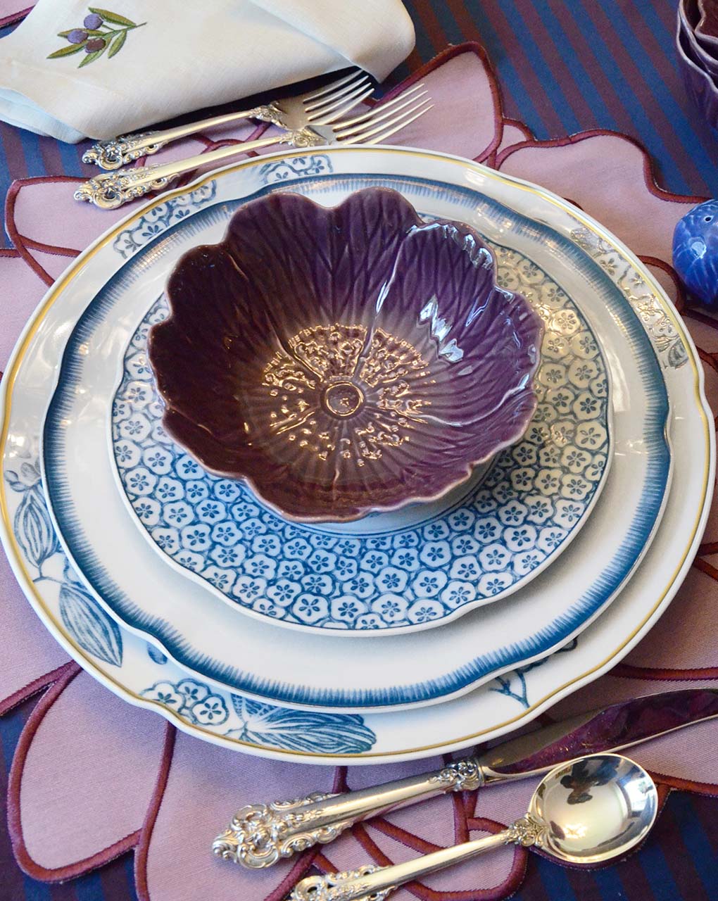 Bowl Flora Morado 17 cm