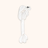 Servilletero de Cisne en Lino con Bordado Ivory. Colección Navidad. Set de 4