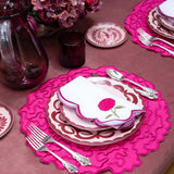 Plato para Pan Puebla Rosa Pastel. Set de 4