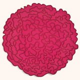 Individuales Flora en Algodón Fucsia Bordado de Celosía. Set de 4