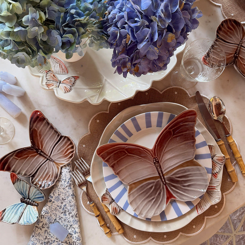 Plato Pan Mariposas. Set de 4.