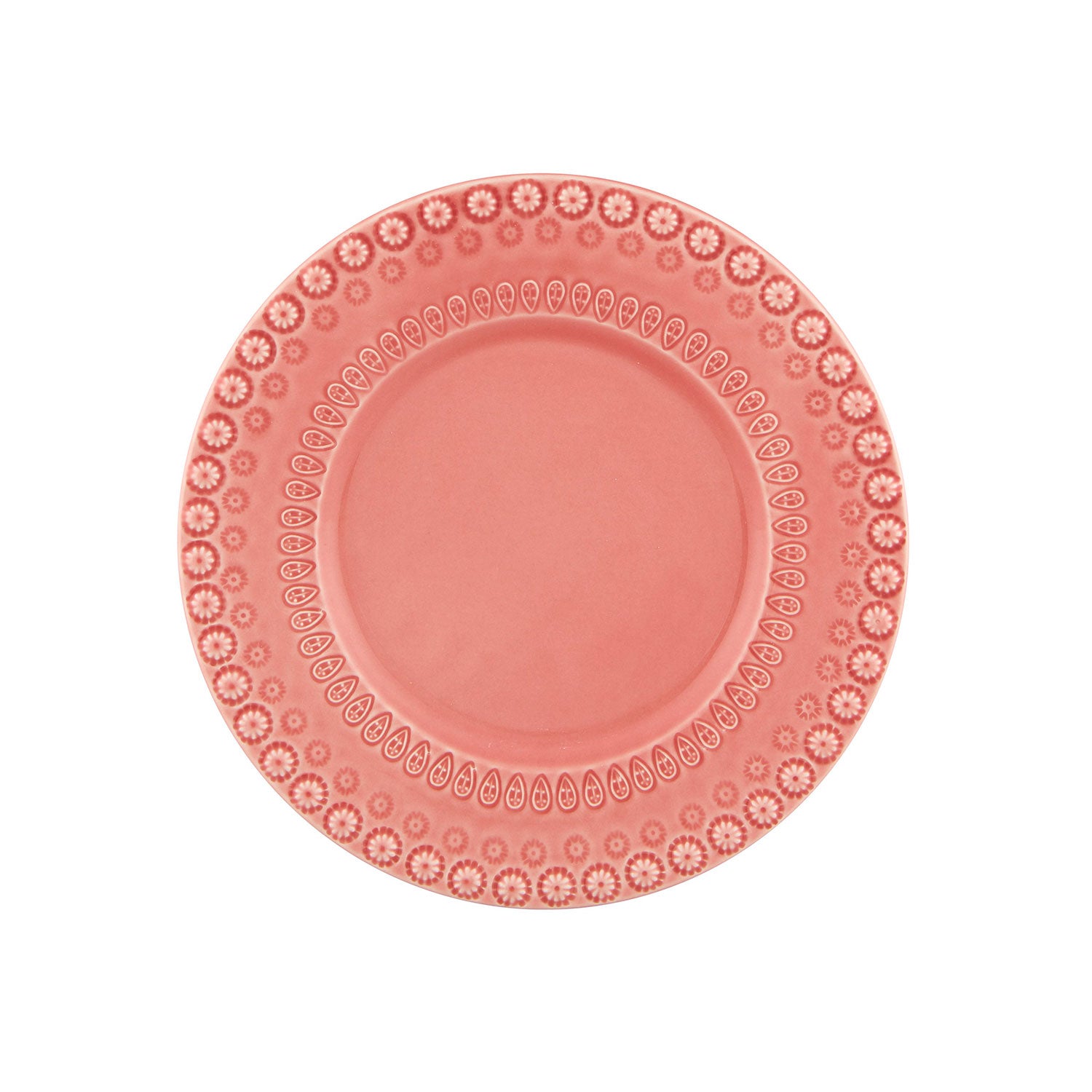 Plato para ensalada Fantasía de cerámica en rosa, marca Bordallo Pinheiro