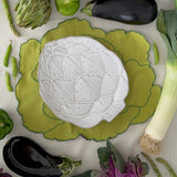 Platos Trinche Alcachofa Blanca. Set de 4