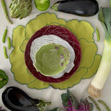 Plato Trinche Amazonia Burgundy. Set de 4