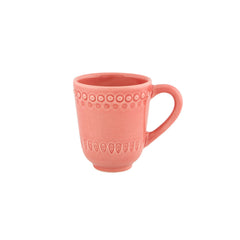 Tazas tipo Mug Fantasía Color Rosa de Bordallo Pinheiro, Set de 4.