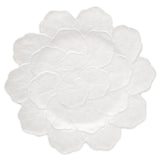 Bajo Plato Geranio Blanco. Set de 4