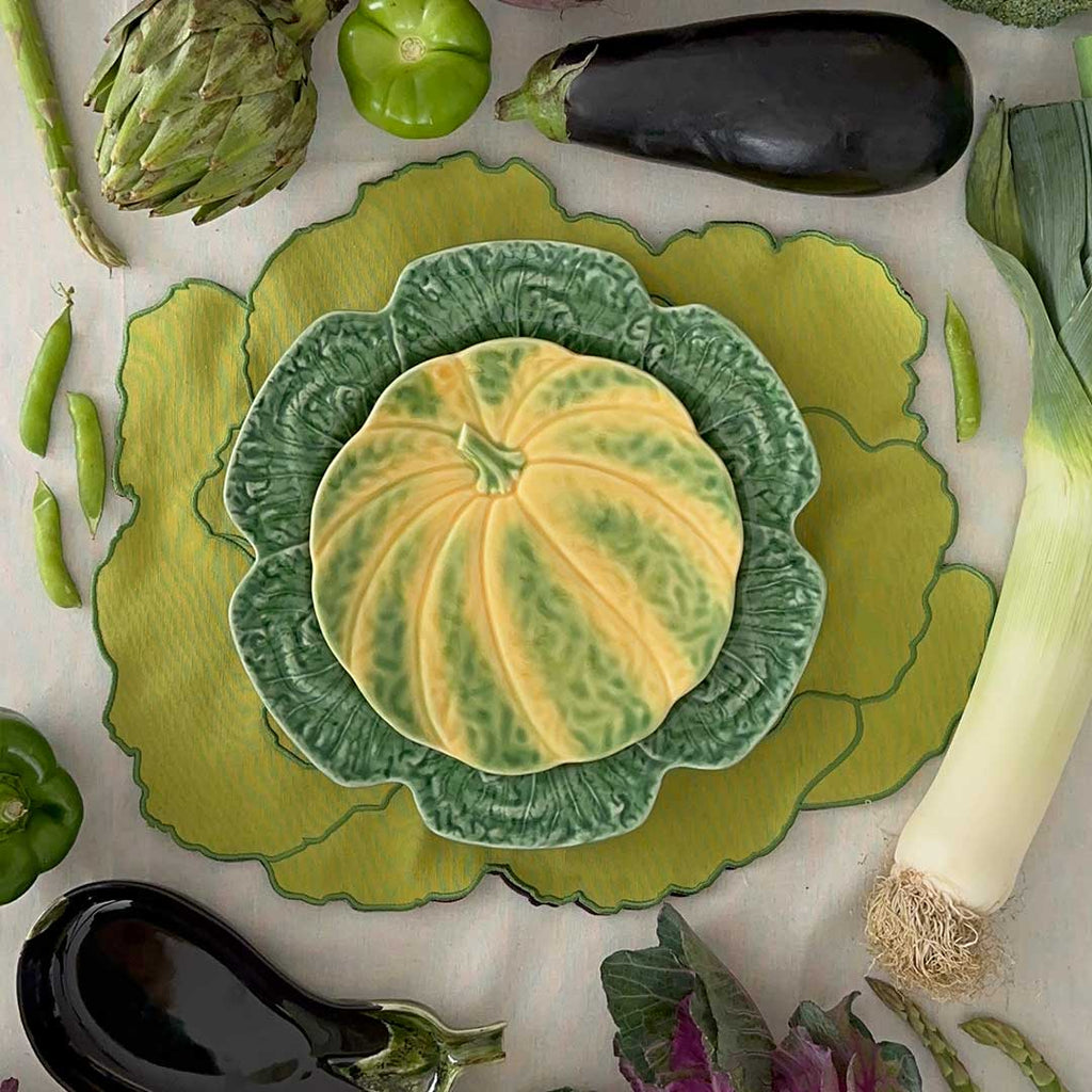 Bajo Plato Repollo Verde. Set de 4.