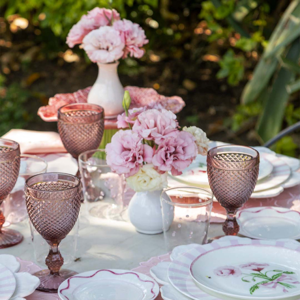 Copa de Agua Bicos Rosa de Vista Alegre. Set de 4