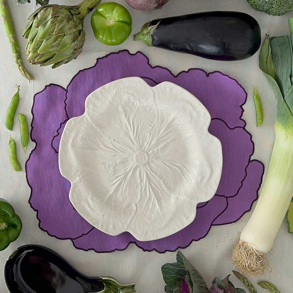 Bajo Plato Repollo Blanco. Set de 4.