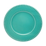 Plato trinche de cerámica color aqua, colección Fantasía de Bordallo Pinheiro