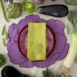 Platos Pan Alcachofa Verde. Set de 4