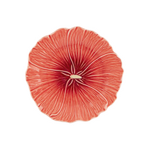 Plato para ensalada de cerámica en forma de flor Hibiscus en naranja, marca Bordallo Pinheiro
