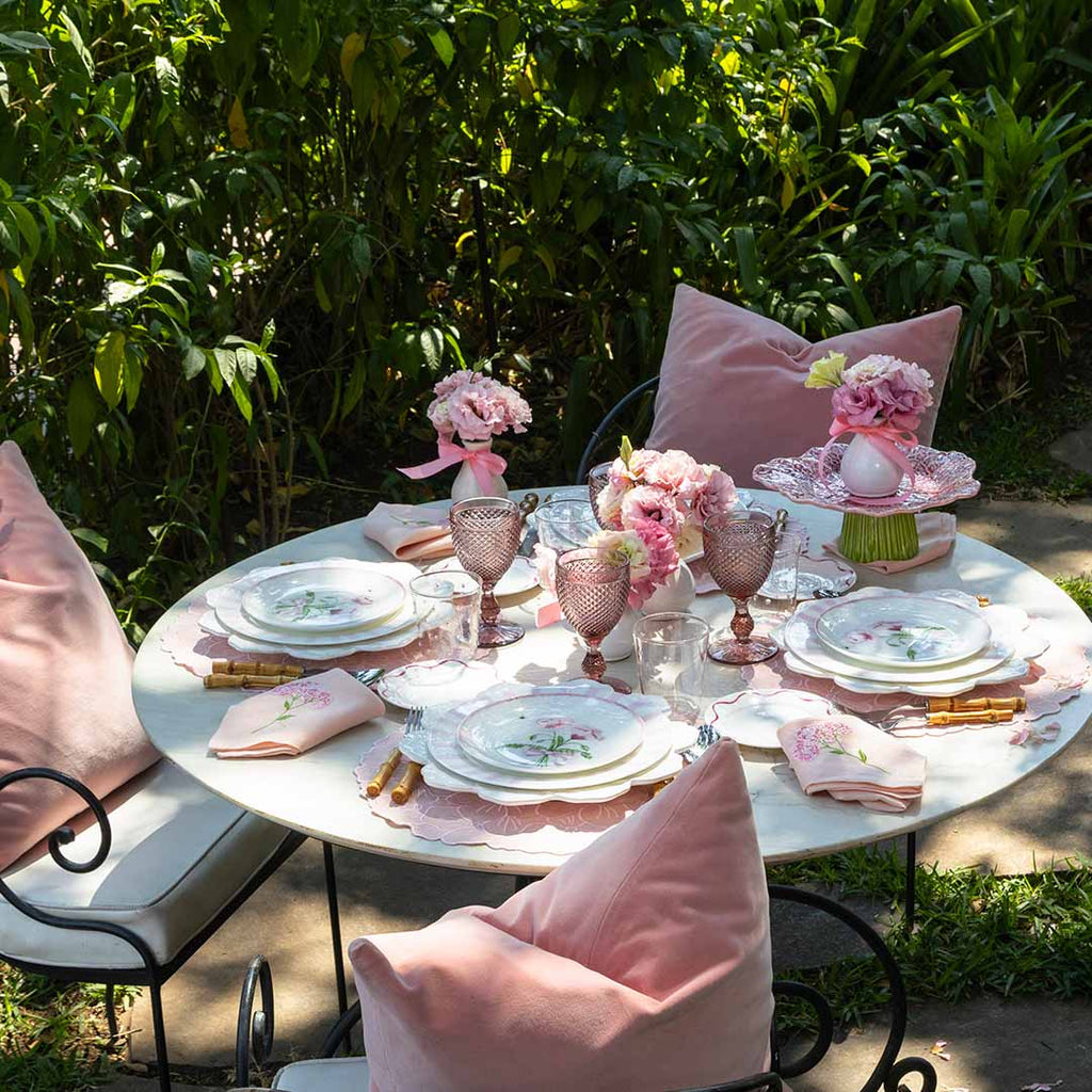 Plato Pastelero en forma de Dalia Rosa de Cerámica de Bordallo Pinheiro