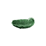 Tazón de cerámica en forma de hoja de repollo verde, marca Bordallo Pinheiro