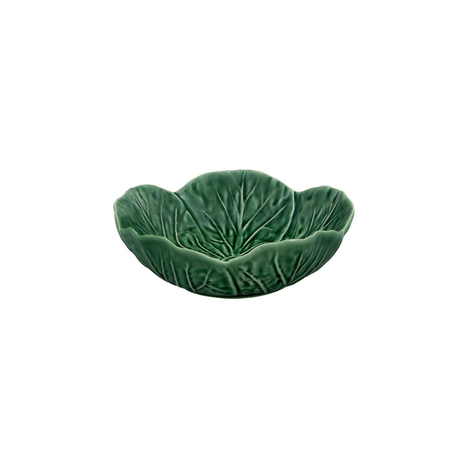 Bowl de cerámica de 15 cm en forma de hoja de repollo verde, marca Bordallo Pinheiro