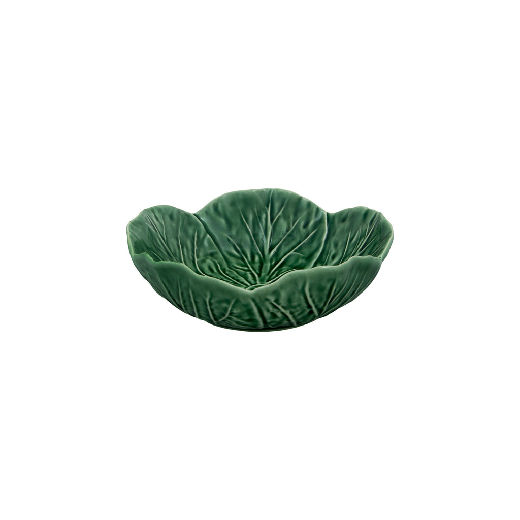 Bowl de cerámica de 15 cm en forma de hoja de repollo verde, marca Bordallo Pinheiro