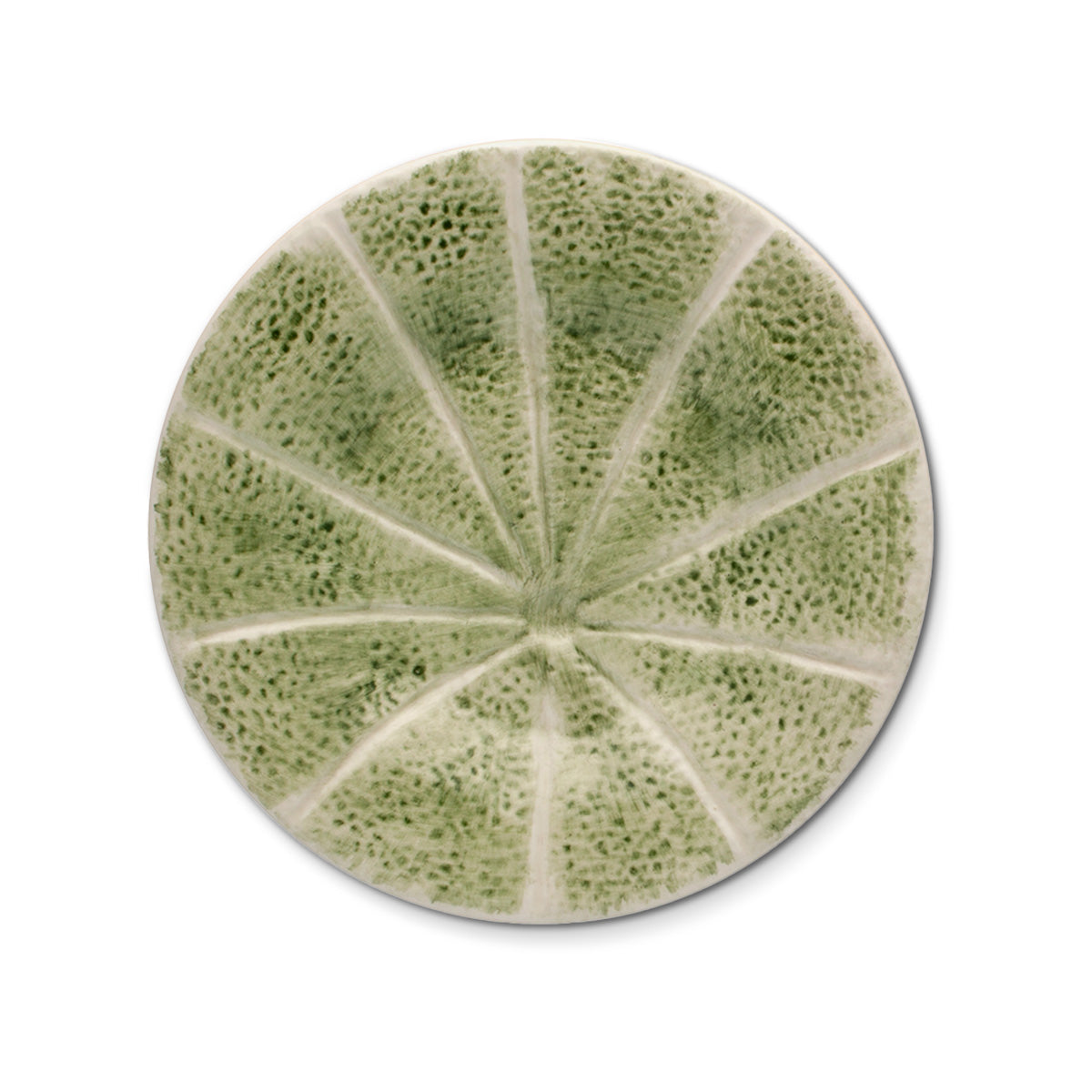 Plato para ensalada de cerámica en forma de melón, marca Bordallo Pinheiro