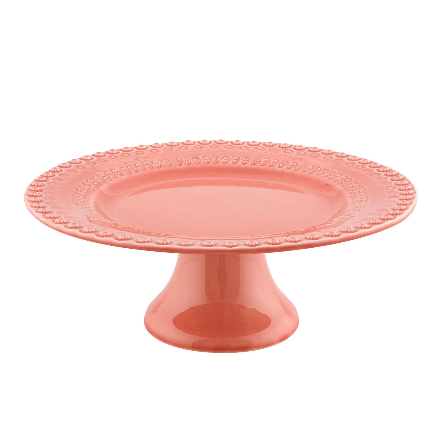 Pastelero Fantasía de cerámica color rosa  marca Bordallo Pinheiro