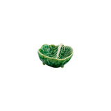 Mini bowl en forma de hoja de repollo verde marca Bordallo Pinheiro