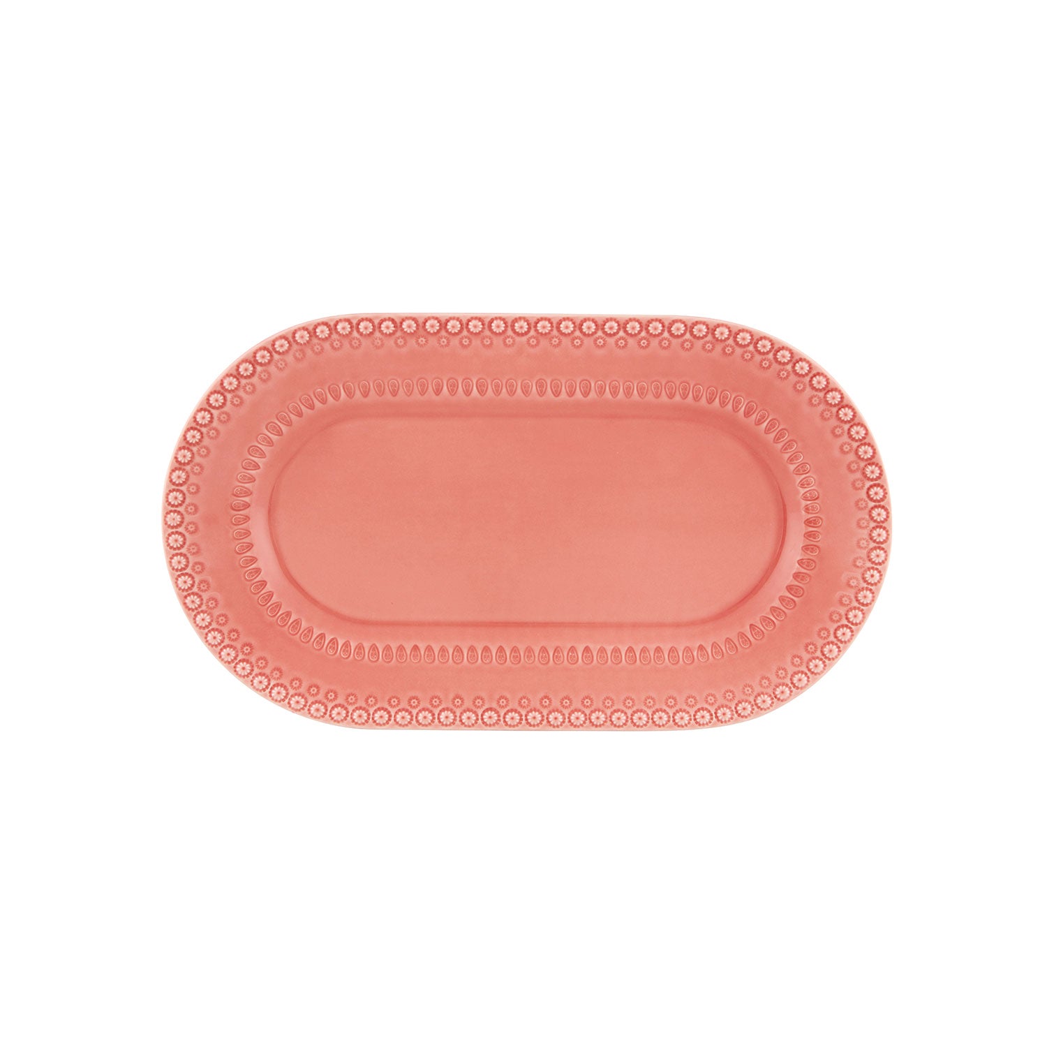 Platon fuente cerámica Fantasía color Rosa marca Bordallo Pinheiro 