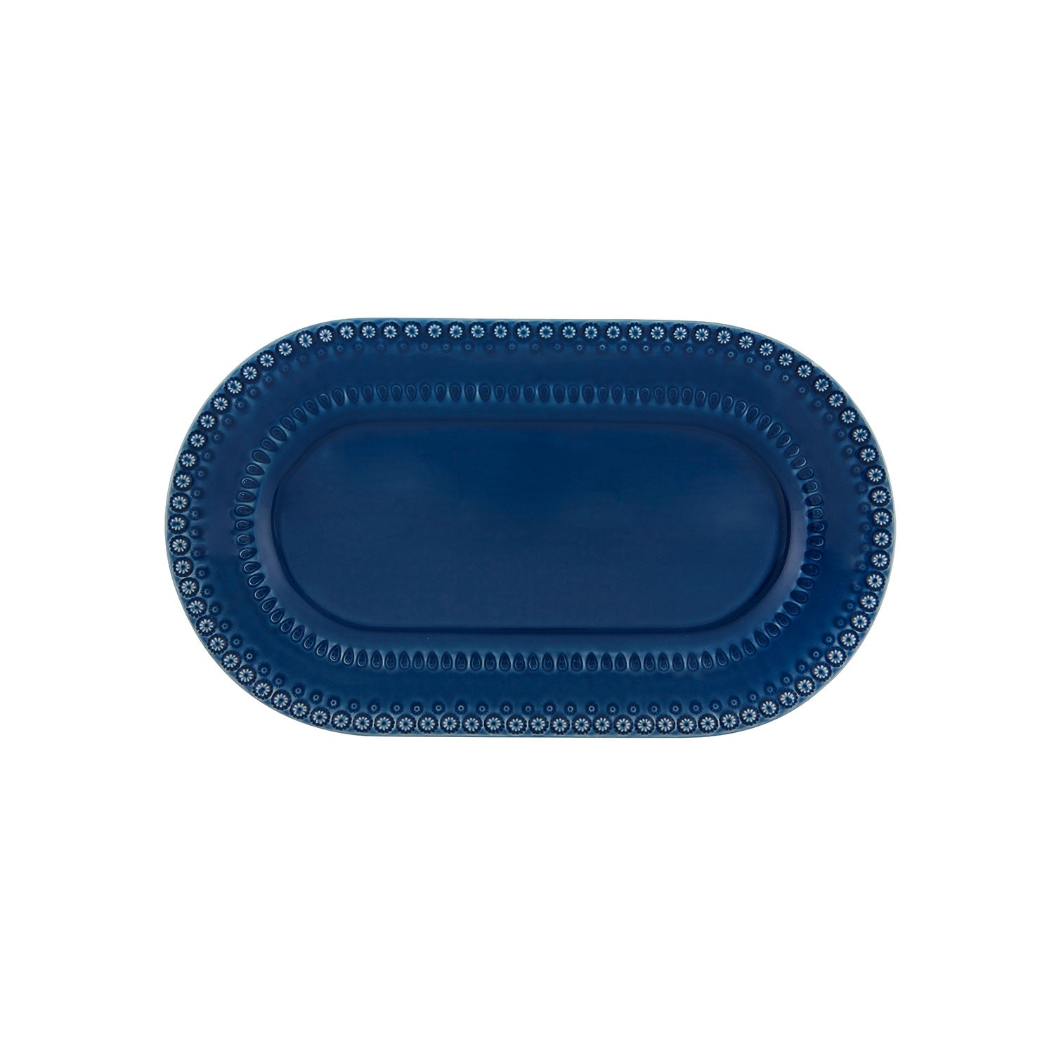 Plato fuente ovalado Fantasía en color Azul Rey marca Bordallo Pinheiro