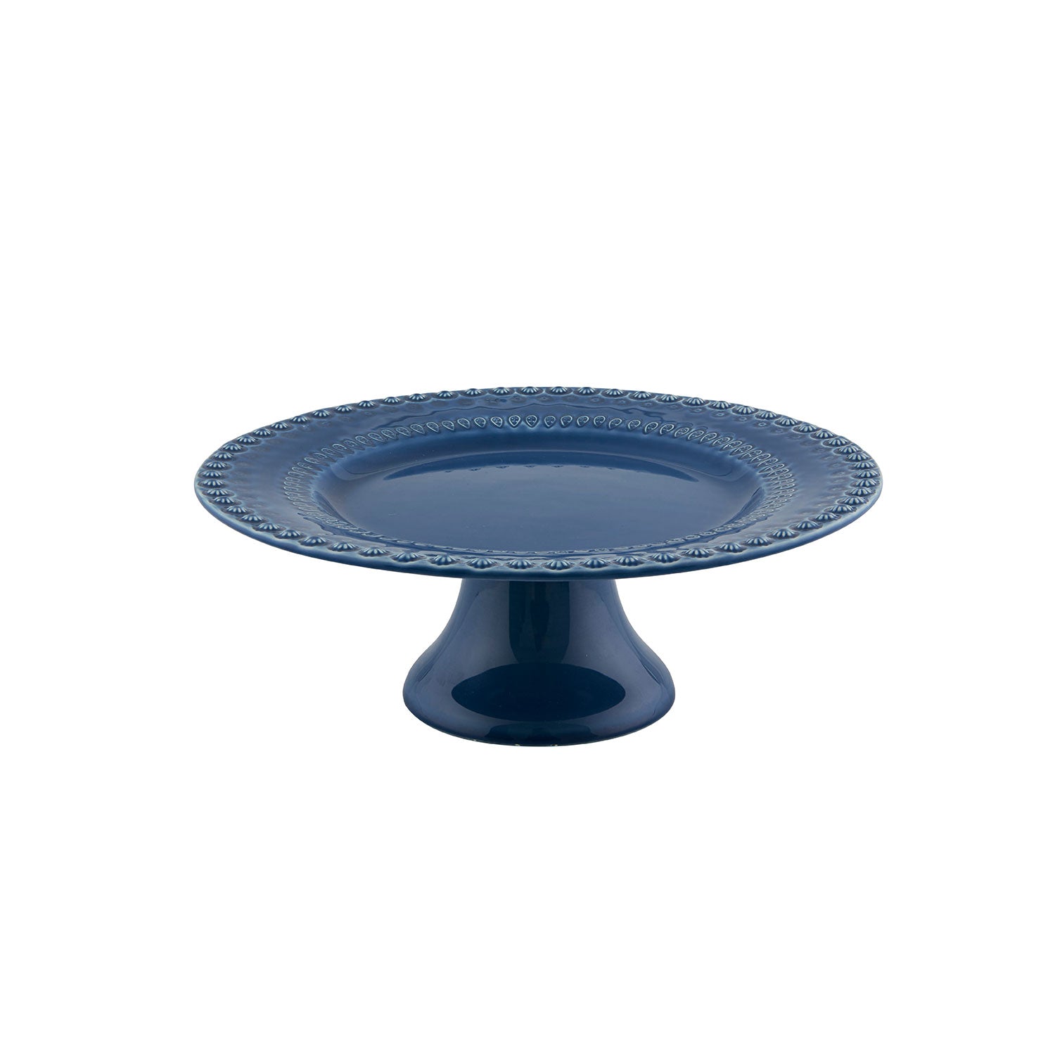 Pastelero Fantasía pequeño de cerámica color Azul Rey marca Bordallo Pinheiro