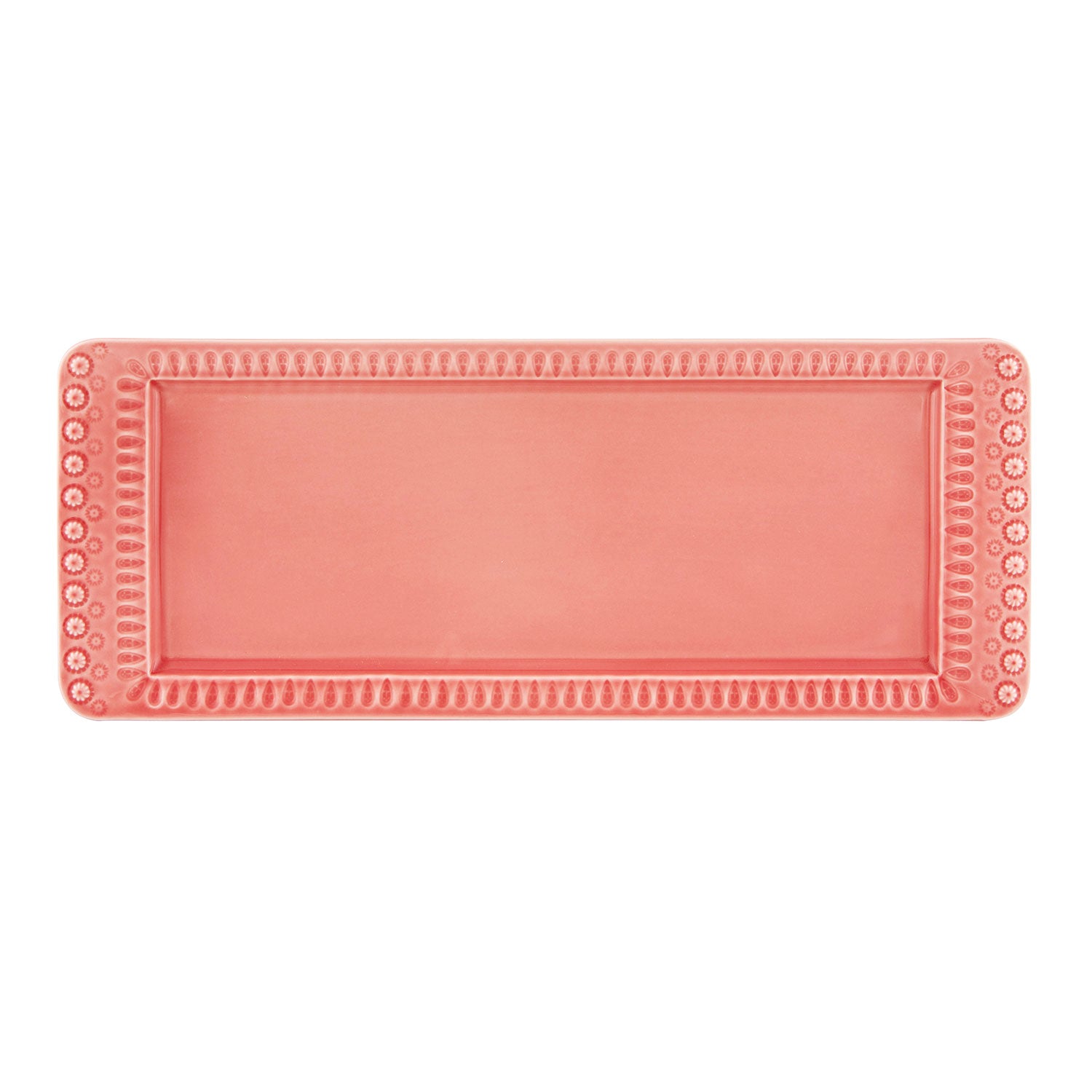 Platon de servir Fantasía de cerámica color Rosa, marca Bordallo Pinheiro