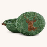 Sopera con Tapa Verde con Venado 3 L.