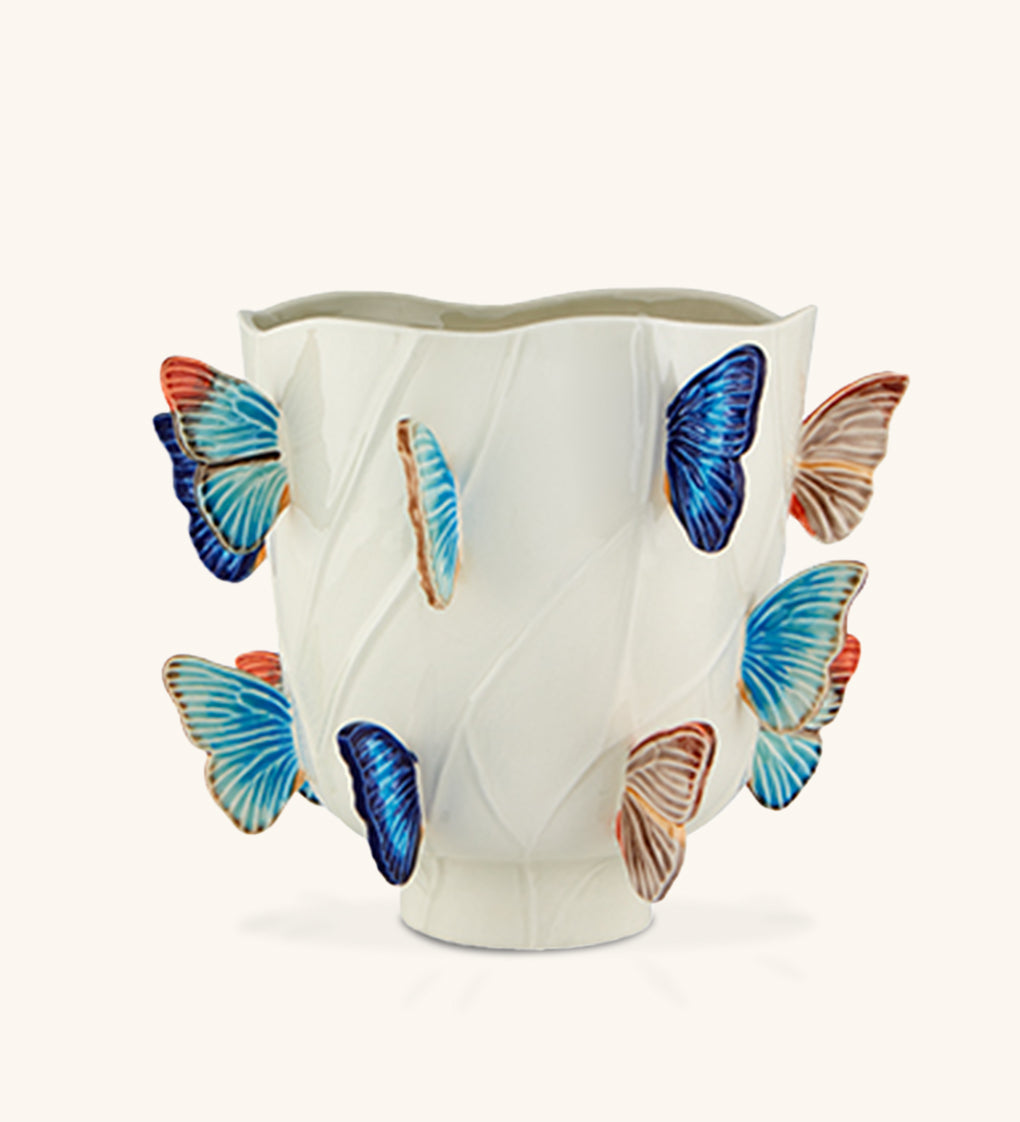 65027810 Florero Grande Mariposas. 37 cm