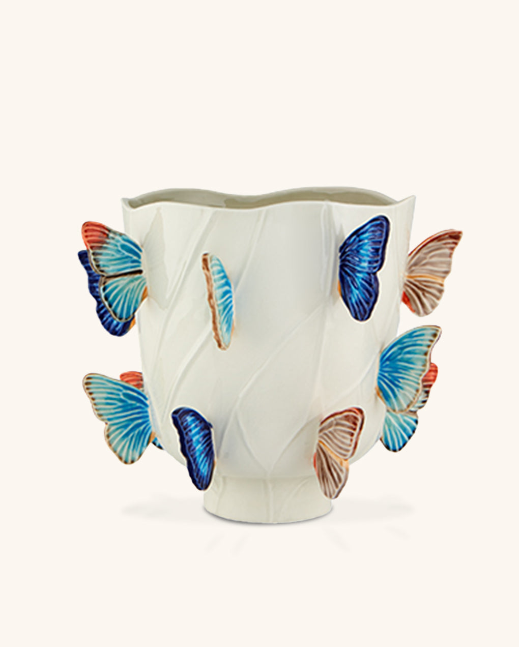 65027810 Florero Grande Mariposas. 37 cm