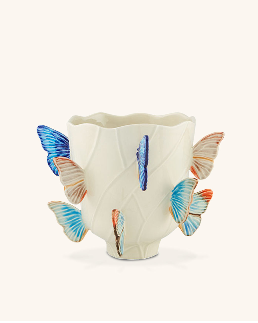 65029191 Florero Mediano Mariposas 32 cm