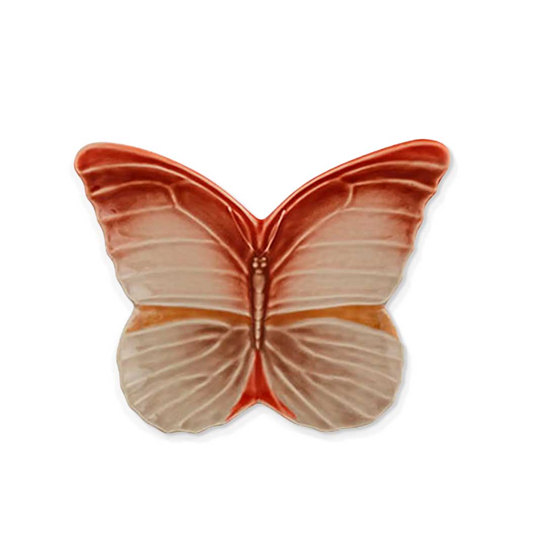 Plato de ensalada en forma de mariposa de la colección Cloudy Butterflies de Claudia Schiffer para Bordallo Pinheiro