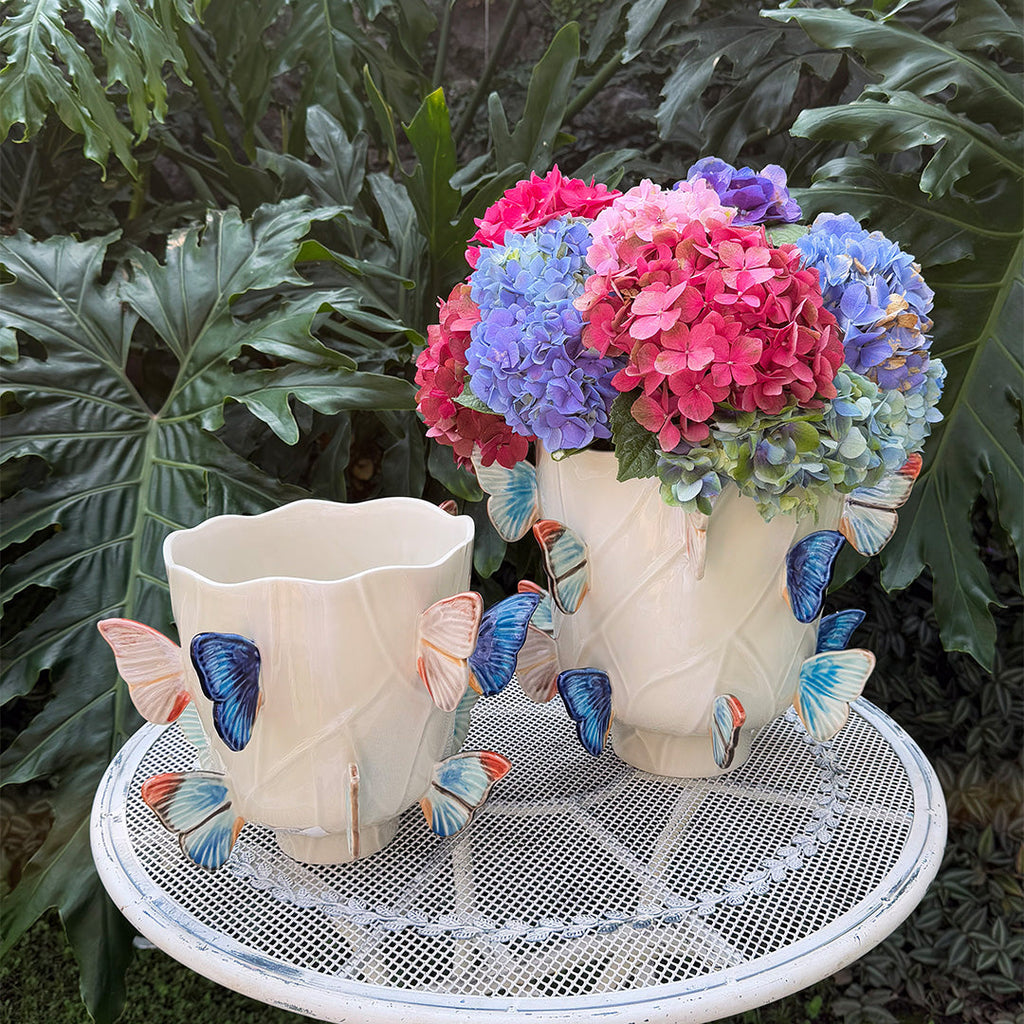 Florero Grande Mariposas. 37 cm.