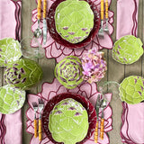 Platos Pan Alcachofa Verde. Set de 4