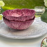 Bowls en Forma de Hoja de Repollo Morado de 17 cm. Set de 4