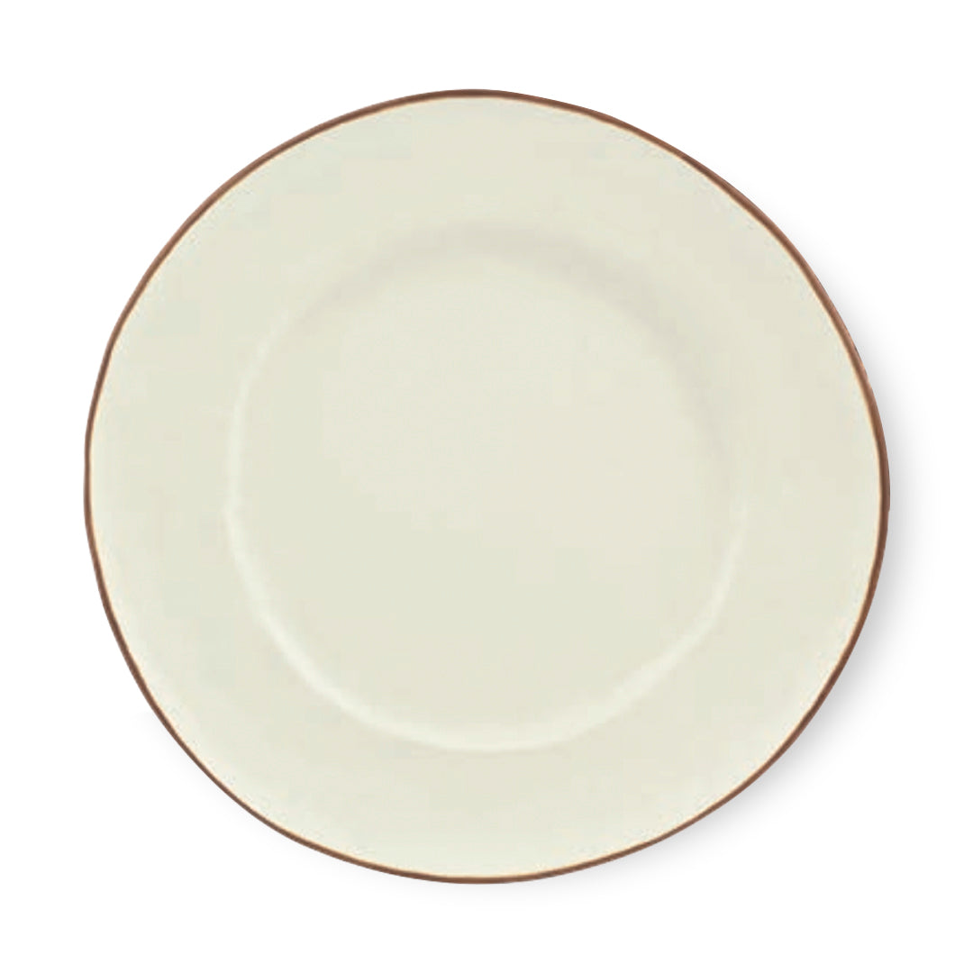 Plato trinche de cerámica crema y café en forma de fruta Coco, marca Bordallo Pinheiro