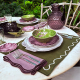 Platos Trinche Alcachofa Blanca. Set de 4