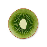 Plato de ensalada de cerámica verde en forma de fruta Kiwi, marca Bordallo Pinheiro